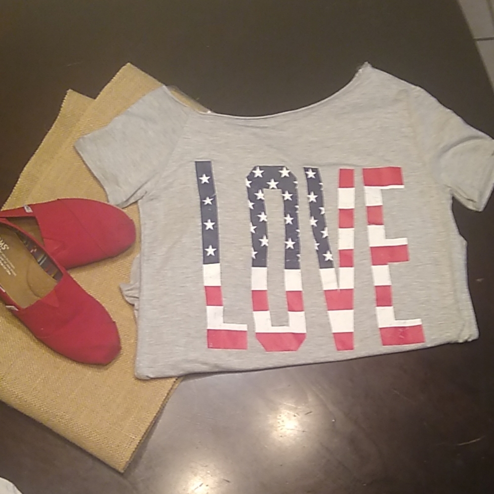 Love American flag tshirt